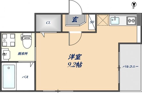 若江岩田駅 徒歩5分 2階の物件間取画像